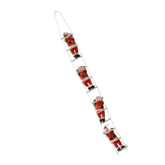 Navidad Santa escalera de cuerda Colgante Adorno de árbol de Navidad Decoraciones para yotijar Santa Claus Figure Xmas Decor