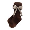 thumbnail image 4 of FAIWAD Baby Girls Tights with Bows Cable Knit Leggings Footed Stockings Kids Winter Cotton Pantyhose 1-12T, 4 of 5