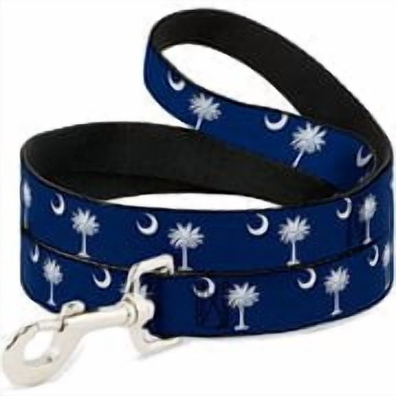 Buckle-Down 1.5" Wide "South Carolina Flags" Dog Leash, 4'