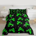 thumbnail image 2 of Homewish Black Green Motorcycle Bedding Comforter Set, Fashion Graffiti Art Twin Comforter Sets, Teens Kids Boys Girls Reversible Bedding Set, Breathable Home Decor, 2pcs, 2 of 8