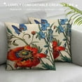 thumbnail image 3 of PRATYUS  Lumbar Throw Pillow Covers Outdoor Summer Spring Garden Flowers Farmhouse Décor Outside Furniture Bench Decorative Cushion Cases for Patio Sofa Couch Chair Bed 18x18in, 3 of 5