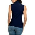 thumbnail image 6 of Clearance under 10$ Sevevn Womens Fashion Casual Solid Color Sleeveless Turtleneck Tee Shirt Blouse T-Shirt Top Family Gifts Dark Blue XXL, 6 of 9