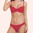 thumbnail image 2 of Gyexs Women's Comfortable Lace Underwear Delicate Bralette Set With Side Support Breathable Design, Red, Size M, 2 of 4