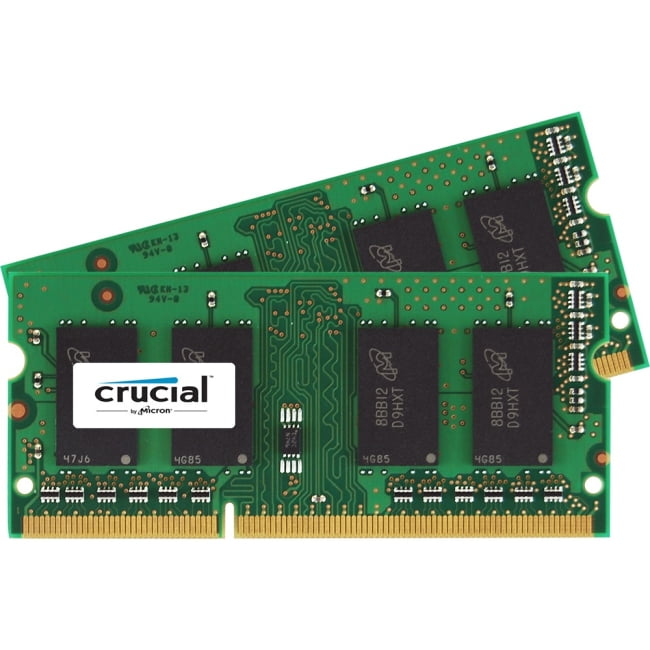 Crucial 8GB 2x4GB PC3L-8500S DDR3L 1066Mhz 204Pin SODIMM Laptop Memory 1.35V