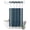 Midnight Blue, variant on No Hook Shower Curtain, Simple Blue Shower Curtains for Bathroom with See Through Top Window, Vintage Country Vertical Striped Linen Texture Waterproof & Washable Bath Curtain Narrow 54"x78"