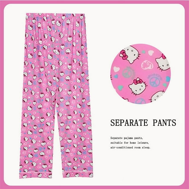Pantalon de Pyjama Sanrio Hello Kitty Pantalon d'Intérieur pour Femmes Style Décontracté Ins Mince Doux Chambre Climatisée Sommeil