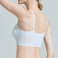 thumbnail image 5 of asjyhkr Womens Bras Wirefree Soft Lightweight Push up Bralette Cami Classic Thin Strap Breathable Stretchy Sleep Bra(Large,Light Blue), 5 of 7