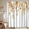 thumbnail image 2 of LALILO Orange Fabric Shower Curtain for Bathroom ,Waterproof Shower Curtains with Hooks 72"X72", 2 of 6