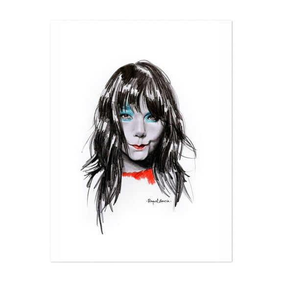 Ice - Drawing Sketch Portrait Modern Art Illustration Black and White Fashion Pop Art Unframed Wall Art Print 5 x 7 inches