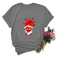 thumbnail image 2 of Ichuanyi Women's Casual Love Letter Printing Short Sleeve T-Shirt Tops Valentine's Shirts, 2 of 3