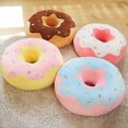thumbnail image 4 of Almohada de peluche con forma de donut de piel vacía de 38/58 cm, como un anillo fantástico real, cojín de asiento creativo suave de peluche, almohada para la cabeza, 38 cm, piel rosa sin cremallera, 4 of 5