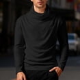 thumbnail image 2 of Wxolcjlv T-Shirt For Mens Personalized Long Sleeve High Neck Base Layer Stylish Stand Collar Wear Tee,Size M-3XL, 2 of 5