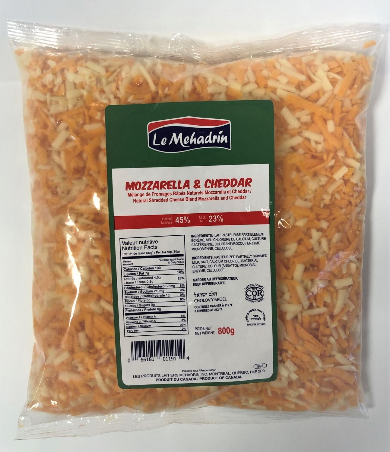 Mozzarella & Cheddar Natural Shredded Cheese Blend Mozzarella and Cheddar