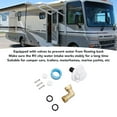 thumbnail image 3 of 10 Pcs RV Water Hookup Inlet, RV Water Fill Inlet Kit Brass with Hose Elbow Check Valve Hookup Connector for Motorhome Trailer Marine, 3 of 7
