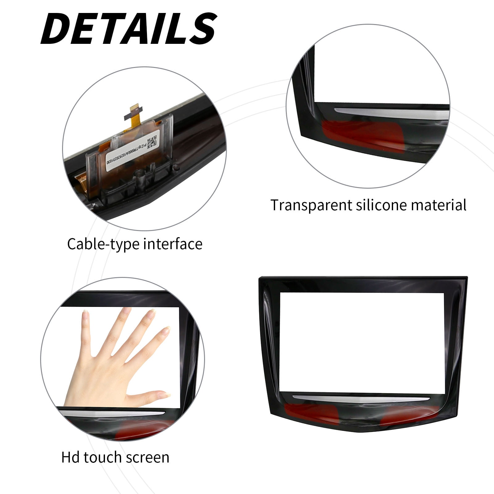 Anxingo CUE Touch Screen Display with Removal Tools Replacement for Cadillac ATS CTS ELR Escalade SRX XTS 2013-2017 Replace 20867046