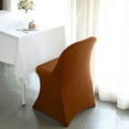 thumbnail image 5 of BalsaCircle 30 Cinnamon Brown Spandex Stretchable Folding Solid Chair Covers Slipcovers Wedding decorations, 5 of 8