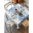 thumbnail image 6 of Blue Eucalyptus Leaves Table Cloth, Spring Summer Botanical Floral Waterproof Tablecloth for Square Tables, Reusable Washable Fabric Table Cover for Restaurant Kitchen Dining Tables 54"x54", 6 of 6