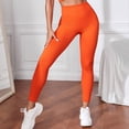 thumbnail image 4 of Women's Ribbed High Waisted Leggings Seamless Stretch Yoga Workout Pants, 4 of 6