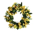 thumbnail image 2 of Xihbxyly Corona de Girasoles, Diseño de Flores de Seda Realistas, Sin Mantenimiento, Colores Brillantes y Duraderos, Decoración para Bodas y Fiestas, Ideal para El Hogar y La Oficina, Fácil de Instal, 2 of 3