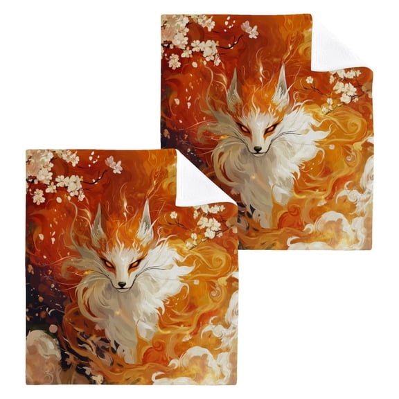 BZSMCE Towel Cotton Face Towel Soft Hand Towels Fashion Fire Songs Pattern
