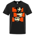 thumbnail image 4 of Camiseta vaquera con tuco de ojos de ángel rubio El bueno, el malo y el feo para hombre y mujer Il buono brutto cattivo Camiseta de algodón de gran tamaño, 4 of 5