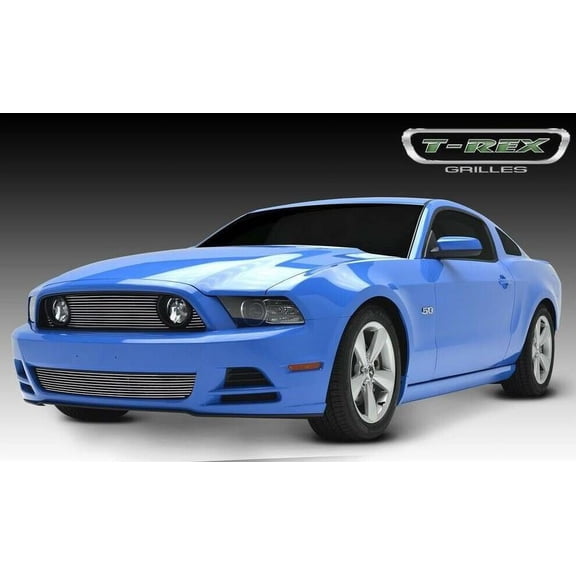 T-Rex 2013-2014 Fits Ford Mustang GT Billet Grille Polished 3 PC Overlay 21526