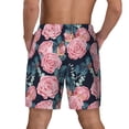 thumbnail image 4 of Uemuo Rose Flowers Pattern Mens Swim Trunks Quick Dry Board Shorts with Mesh Lining, Stretch Beach Shorts Quick Dry No-Chafing Board Shorts-Large, 4 of 9