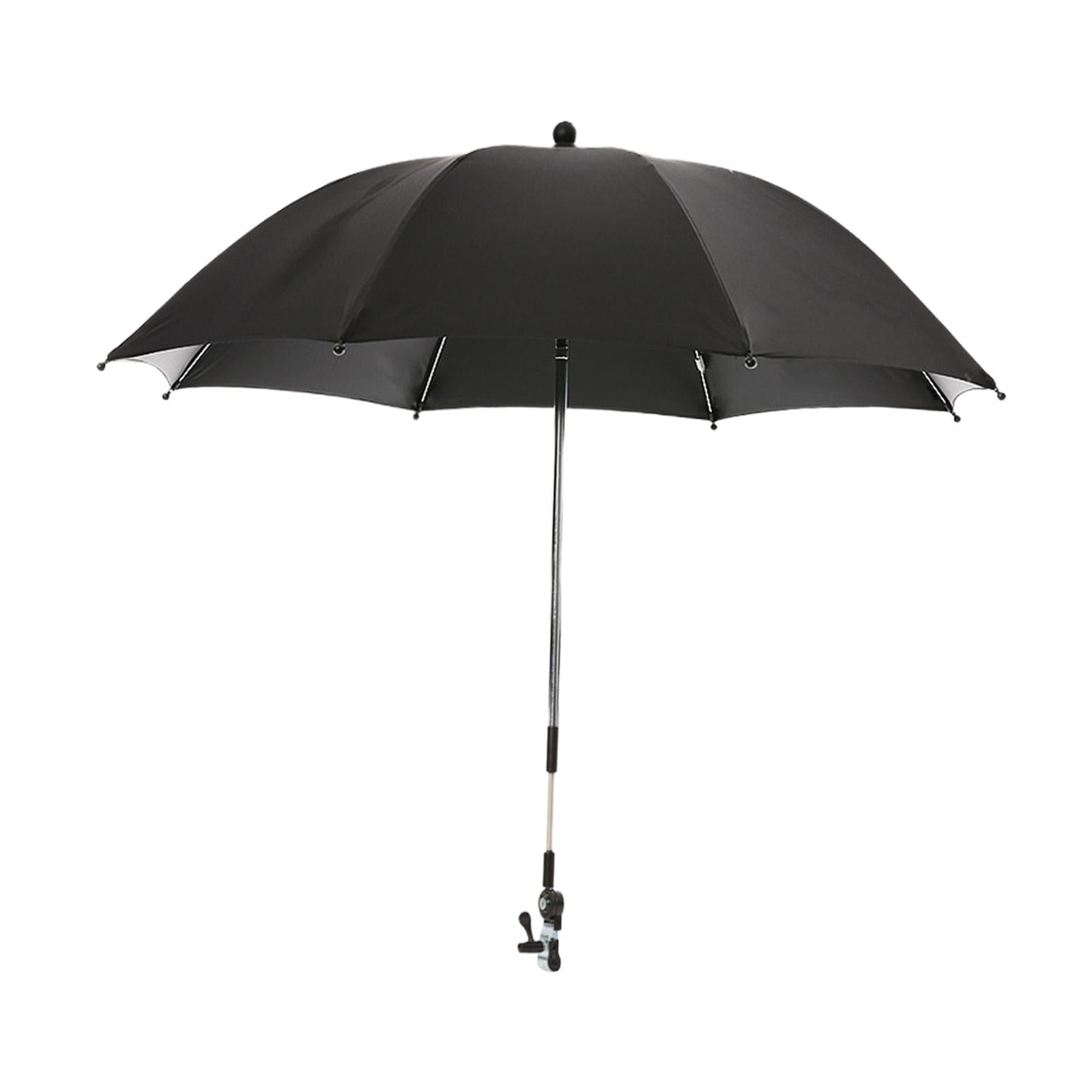 harayaa Baby Pram Umbrella with Clamp Baby Stroller Parasol Universal Summer 360 Degree black