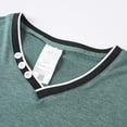 thumbnail image 5 of Men's V Neck T-Shirt Short Sleeve Slim Casual Top With Chest Pocket Summer Lightweight Tee Green XL, 5 of 5