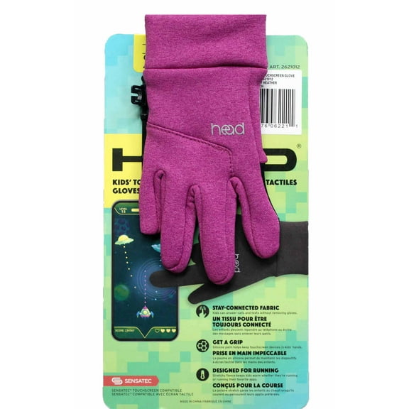 Head Kid's Touchscreen Gloves and Mittens, Rasberry Heather, Small