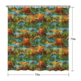 thumbnail image 5 of Colorful Dinosaurs River Volcanoes Pattern Shower Curtain 72"x72" ,Bathroom Decorative Shower Curtains Set with 12 Hooks,Modern Waterproof Washable Shower Curtain, 5 of 6