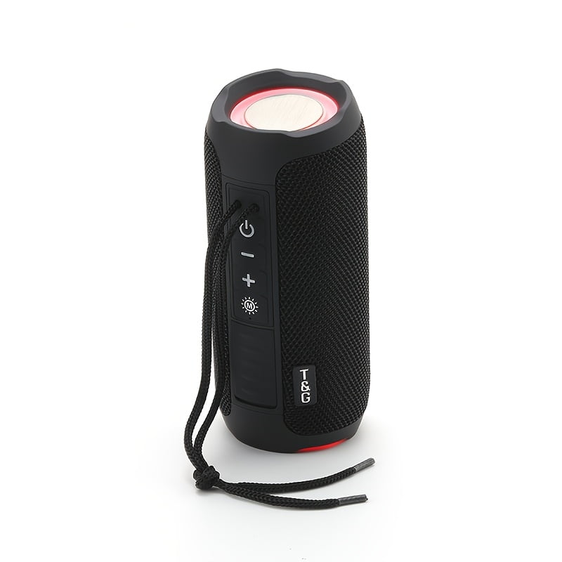 TG227 Wireless Bluetooth Speaker, Hi-Res Audio with LED Light, TWS Stereo Pairing, USB Rechargeable, for Phone/Tablet/PC/TV, Ideal for Outdoor, Hiking, Party
