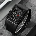 thumbnail image 5 of Fashion Men's Digital Analog Watches Square Face Sport Casual Dual Display Multifunctional Wristwatch for Men with Alarm Waterproof LED Luminous, 5 of 8