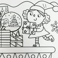 thumbnail image 2 of Holiday Time Fold-out Christmas Train Coloring Book, Party Favors, 2 of 4