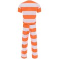 thumbnail image 4 of Disfraz de Jailbird para hombre, uniforme de Jailbird para Halloween, disfraz de prisionero culpable, camisa, Top y pantalones con cintura elástica, 4 of 5
