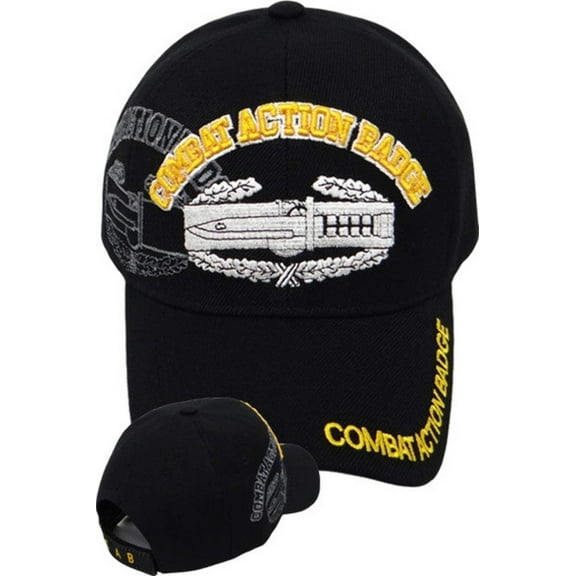 US Military Combat Action Badge Black Baseball Hat Cap