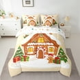 thumbnail image 2 of Castle Fairy Gingerbread Man 7-Piece Bedding Comforter Set for For Teens Women Men,Merry Christmas King Bedding Sets,Xmas Festival Theme Ultra Soft Bed Sheets,Breathable Home Decor, 2 of 8