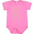 thumbnail image 3 of Inktastic Pink and White Polka Dots Letter K Boys or Girls Baby Bodysuit, 3 of 5