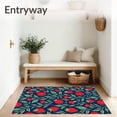 thumbnail image 3 of ODIKA 8'x10' Machine Washable Non-Slip Area Rug, Wild Juicy Passageway Elegant Corridor Artistic High Traffic Rug, Blue, 537037, 3 of 7