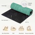 thumbnail image 2 of Washable Round Rugs 7ft Teal Solid Color Circle Rug Non-Slip Soft Non-Shedding Low-Profile Minimalist Vintage Linen Texture Modern Large Area Rug Carpet for Living Room Bedroom Dining Room Home Decor, 2 of 6