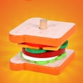 thumbnail image 1 of Pretender juguetes de madera para alimentos con tarjetas de pedido Cocina Montessori Habilidad fina para vacaciones cumpleaños Emparedado Hugo cocina, 1 of 9