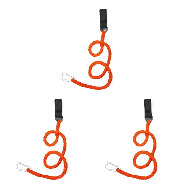 relayinert Canoe Paddle Leash Board Rope Elastic Safety Lanyard Cord Water Sports Rafting Kayaking Tool Accessories Gifts 1 Piece 3Set