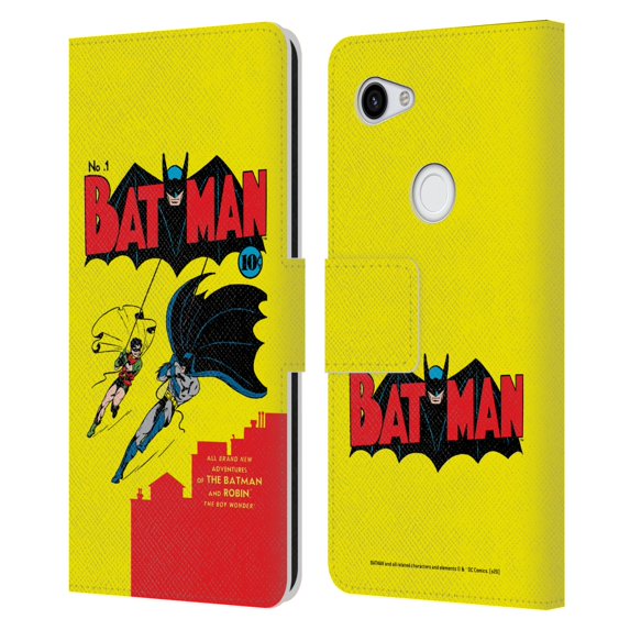 Head Case Designs Officially Licensed Batman DC Comics Famous Comic Book Covers Number 1 Leather Book Wallet Case Cover Compatible with Google Pixel 3a