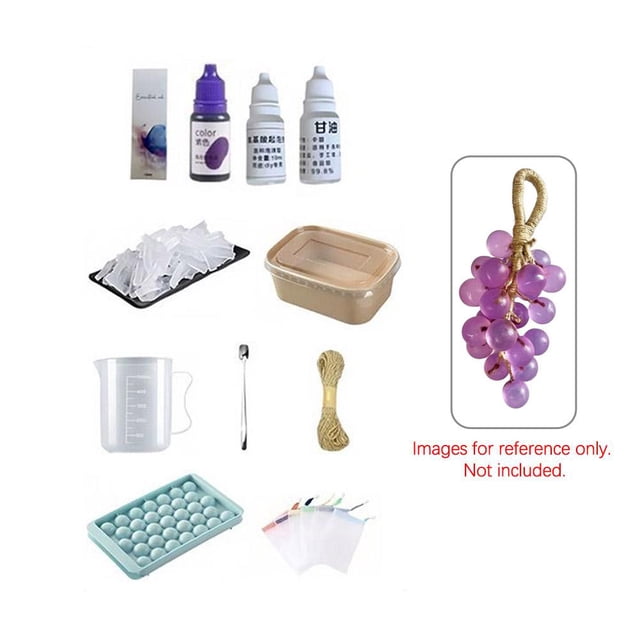 Molds Diy Handmade Soap Kit Handmade Craft Set Silicone Material Diy Grape Soap Zero-barrier Diy Natural Floral Scent Gentle Diy Grape Soap Making Kit Beginners