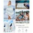thumbnail image 5 of Aqua Plaid Beach Towels Oversized Super Absorbent, Spring Summer Farmhouse Buffalo Checkered Lightweight Bath Towel Quick Dry Sets For Bathroom/Pool/Rv Camping/Beach Play/Gym Room/Picnic 31"x62", 5 of 8
