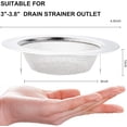 thumbnail image 2 of Stainless Steel Sink Drain Strainer, Rust-Free with Wide Rim for Micro-Perforation &amp; Easy Clean, Dishwasher Safe Usage, 2 of 8