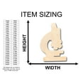 thumbnail image 2 of Unfinished Wood Microscope Shape - Craft - up to 46" DIY 3" / 1/4", 2 of 3