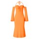 thumbnail image 4 of Vestido Largo Con Tirantes Vestido halter para mujer con manga y hombros descubiertos Traje clubwear (Naranja S) Cgtredaw para Mujer Naranja T XL, 4 of 9
