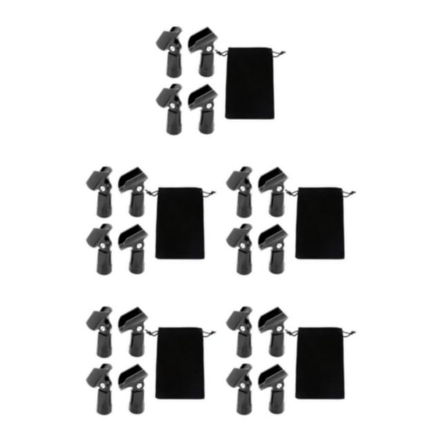 Justharion 4pcs/set Thread Screw Adapter For Handheld Wired Mics Universal Size Scope Of Application Mic Holder Black 5Set