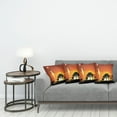 thumbnail image 3 of Ambesonne Animal Throw Pillow Cover 4 Pack, Woman Scene, 24", Burnt Orange Black, 3 of 7